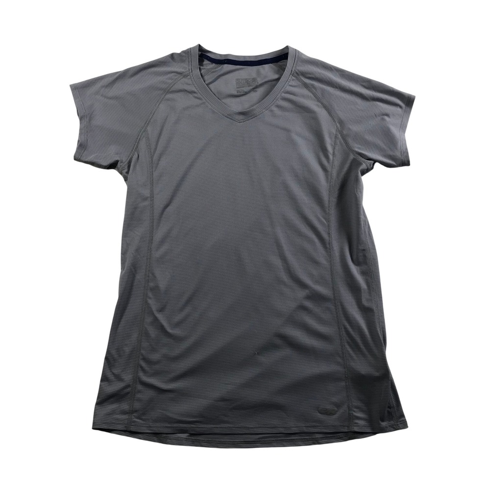 Outdoor Research Gray V-Neck Performance Grid T-Shirt Womens Medium Short Sleeve